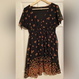3/$30 Justify black & floral dress